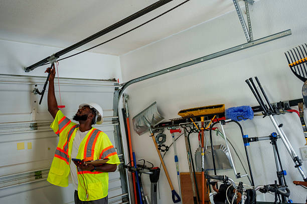 Professional Garage Door Roller Replacement technician working in Teaticket, MA